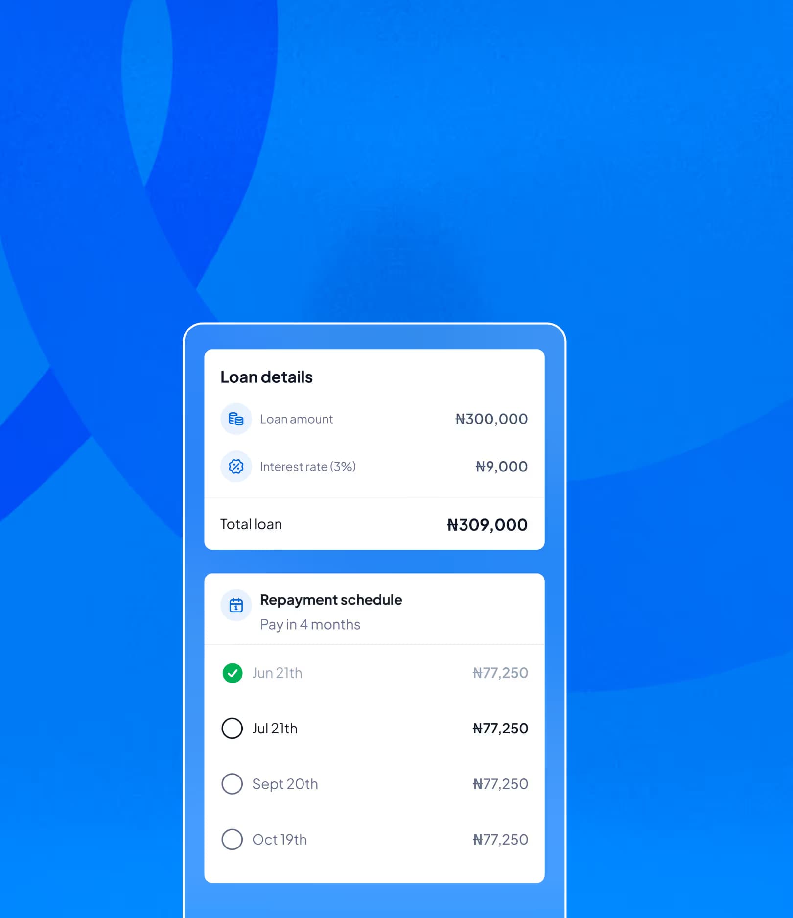 Flexible loan repayment